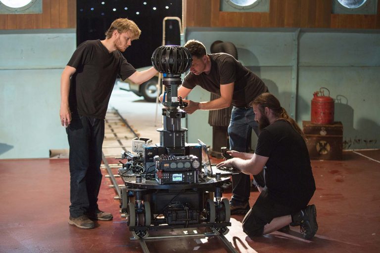 people working with a vr camera